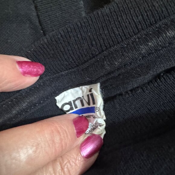 Van Halen Vintage Band Tee Black Cotton 2XL Anvil - Picture 4 of 6